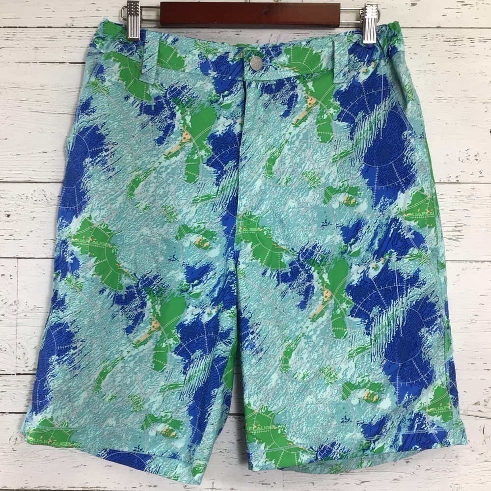 Reel Legends Aqua Flauge Performance Board Shorts Size Medium​​​​​​​​​​​